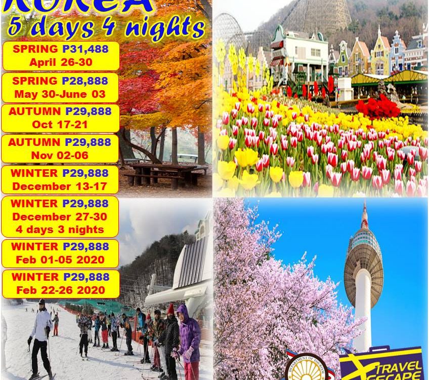 Promo Packages Korea Travel Escape Travel and Tours